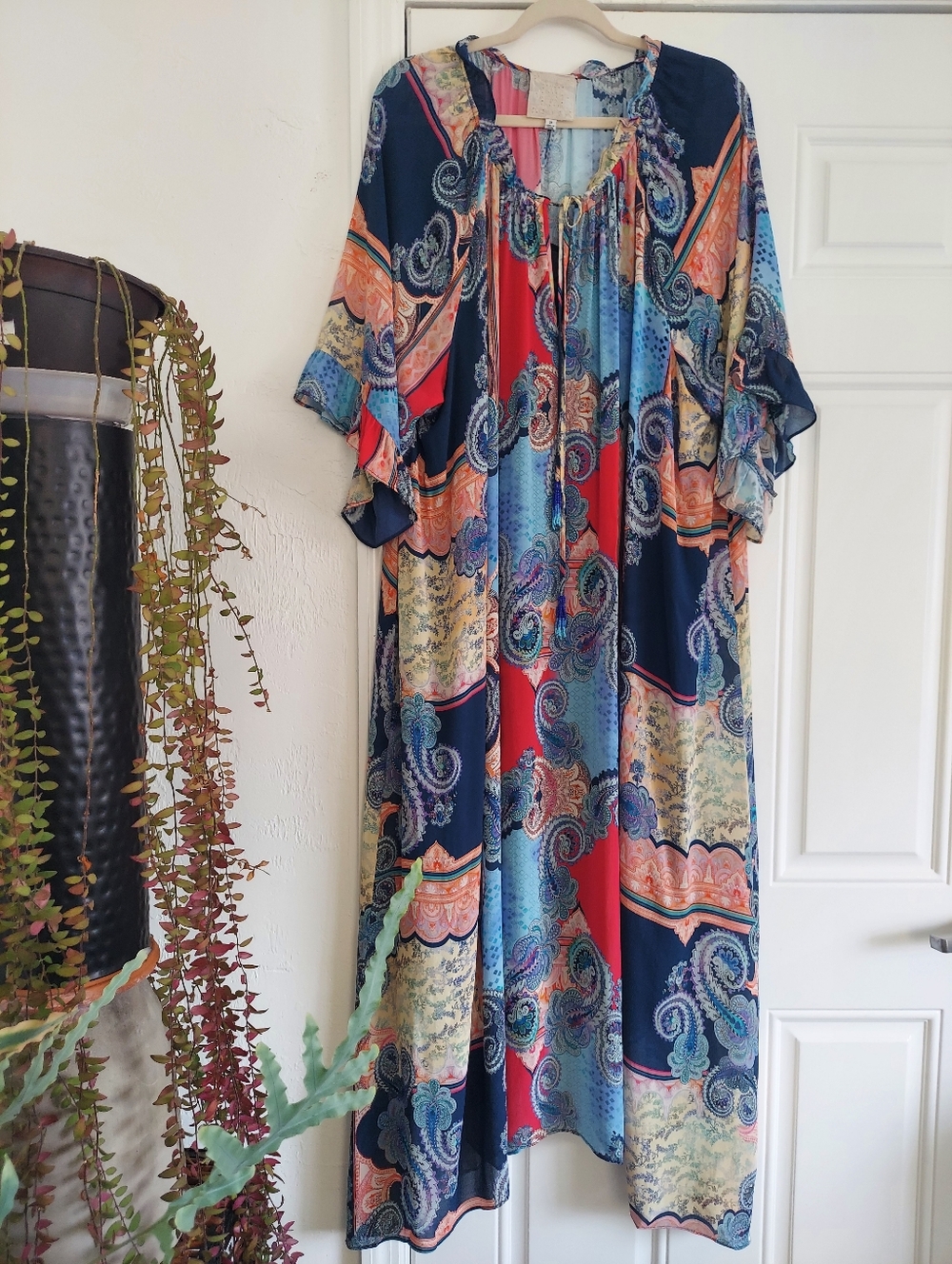 Johnny Was Midi Kaftan-style Dress